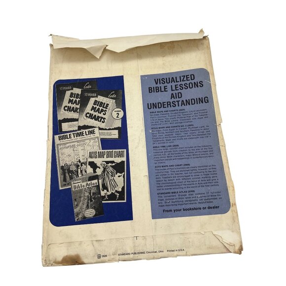 1951 Standard Bible Maps And Charts 8 Poster Set 19x25 Sunday School Vintage Lot - Picture 3 of 11